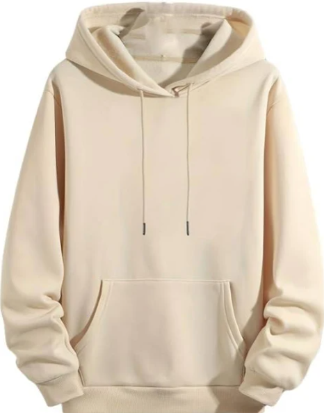 Minimalist Sandstone Fleece Hoodie